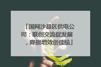 国网沙县区供电公司：联创交流促发展，降损增效创佳绩